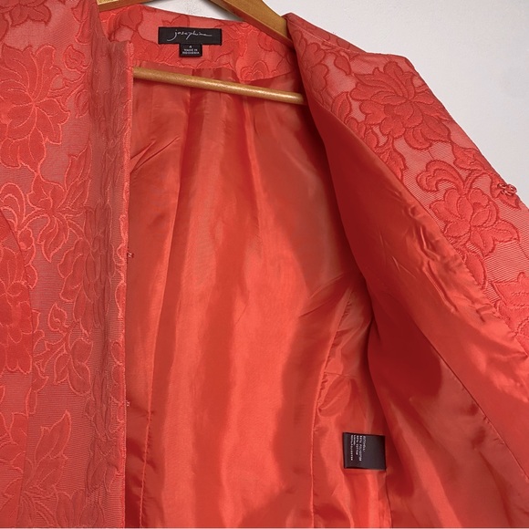 Josephine Floral Jacquard Round Neck Blazer - Picture 6 of 6